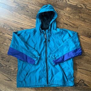 Vintage Pacific Trail Windbreaker Jacket Men’s Size Medium Full Zip Up Blue